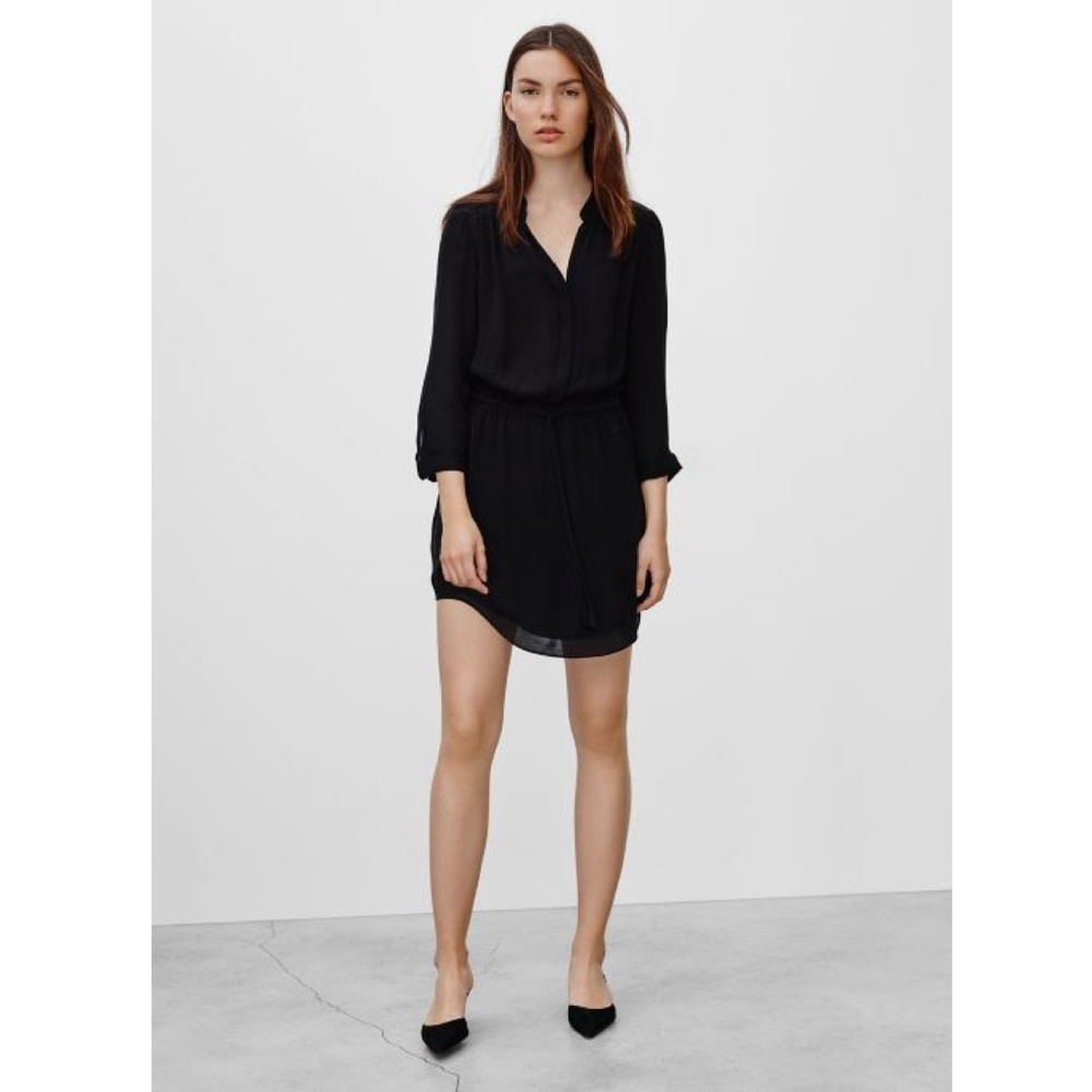 Aritzia Babaton Bennett Waist Tie Silk Dress